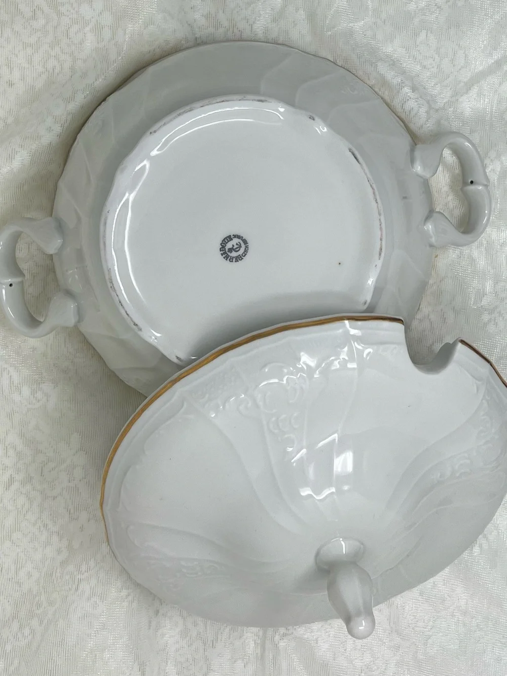 Vintage BernadotteTureen with Gold Trim